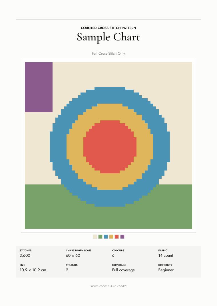 Cross Stitch grafik sayfaları — örnek 2