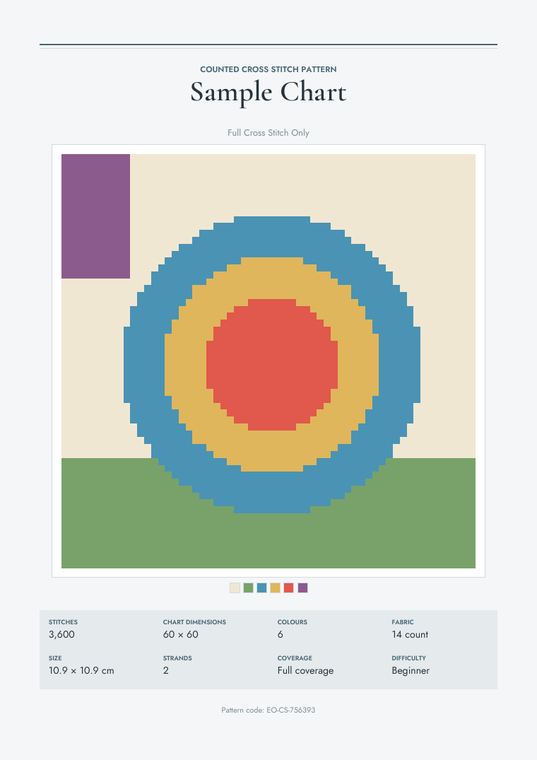 Cross Stitch grafik sayfaları — örnek 8